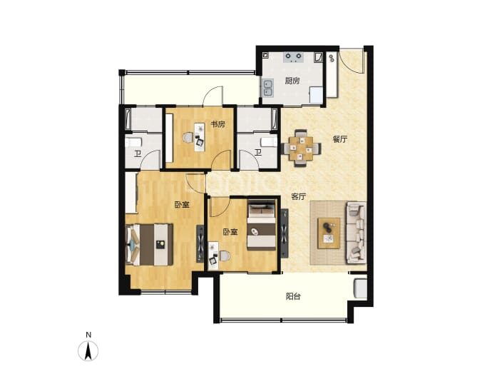 碧桂园·都荟四季--建面 105m²