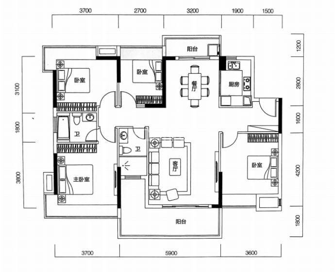 鸿禧华庭--建面 134.39m²