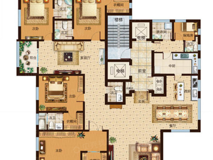 海怡半山5室3厅5卫户型图