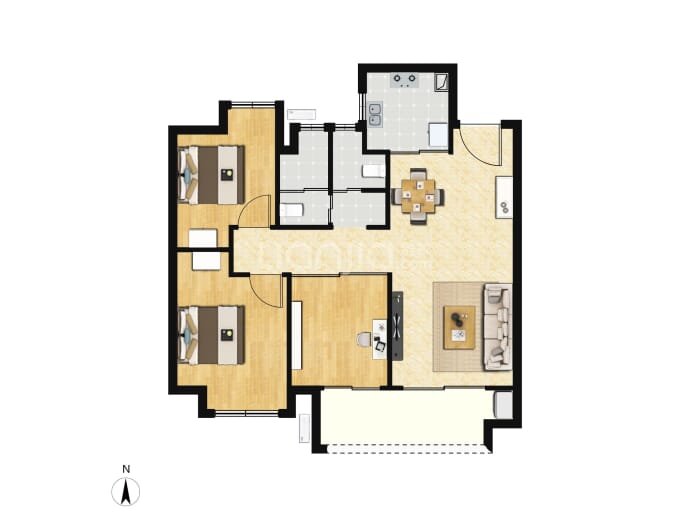 创维汉华世家--建面 88m²