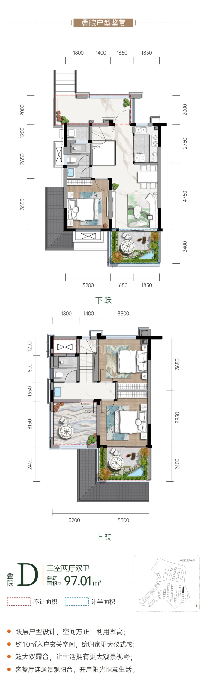 普达康和朗悦--建面 97.01m²