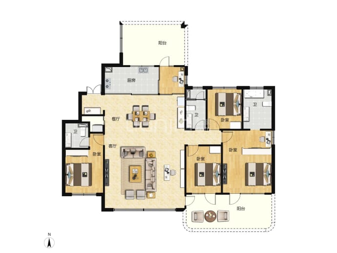 招商揽阅--建面 168m²