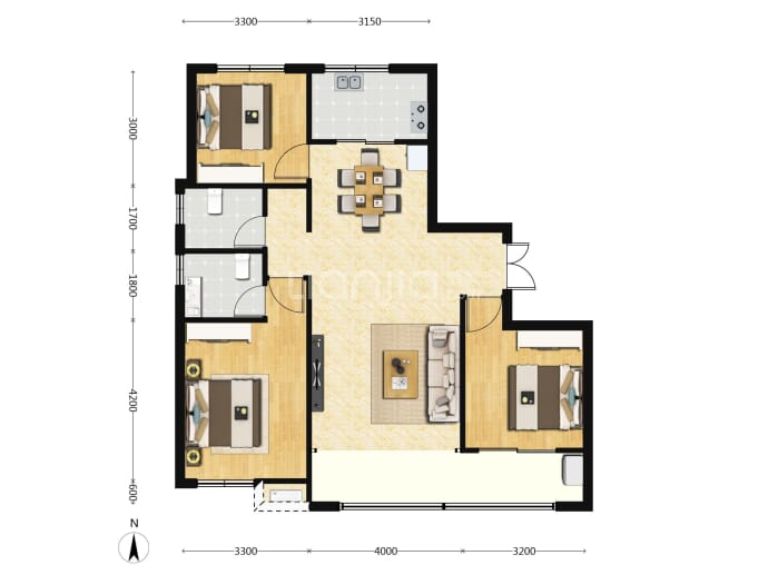 龙辰九悦湾--建面 111.68m²