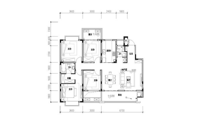 绿地城际空间站--建面 130m²