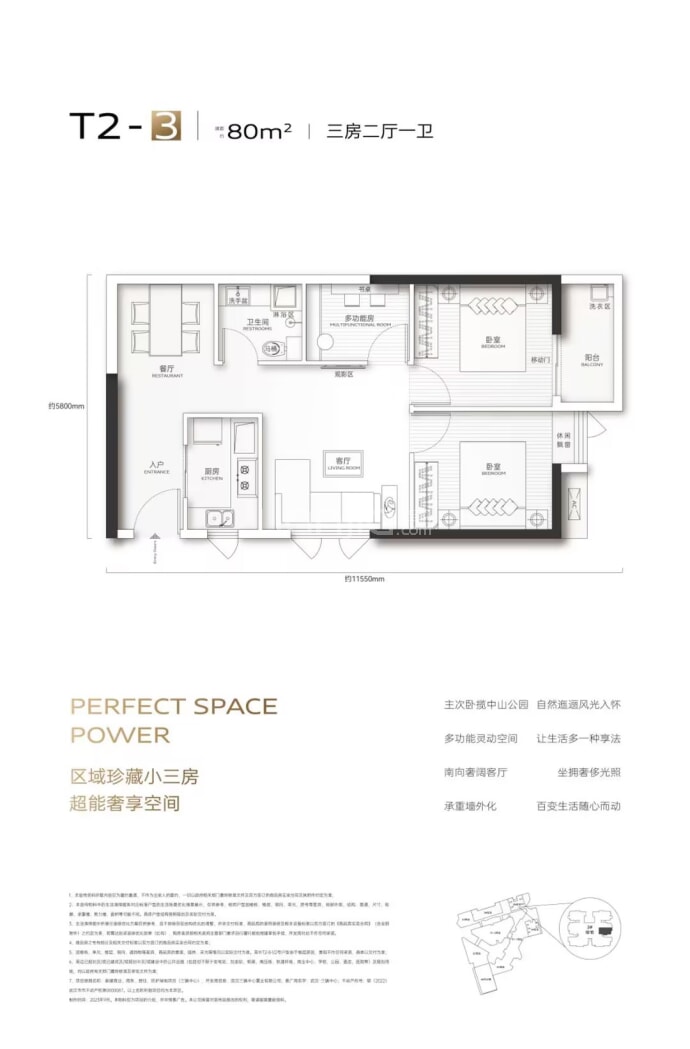 武汉三镇中心--建面 80m²