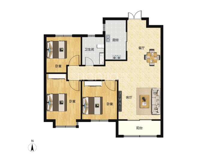 翰林书苑--建面 105.33m²