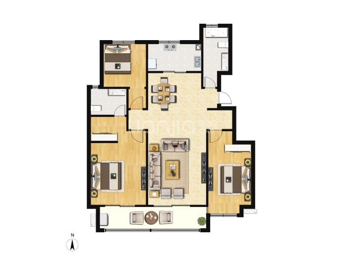 学府花园二期--建面 140.18m²