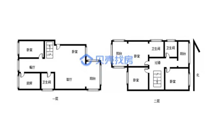 滨湖人家 6房2厅 楼中楼 面积大 居住舒适-户型图
