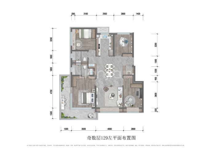 龙湖·观萃--建面 129m²