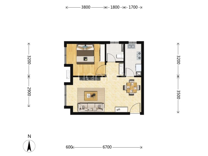 书香雅苑--建面 63.2m²