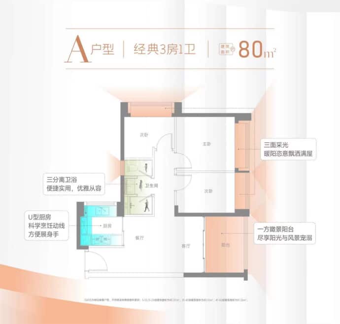 金洪名筑--建面 80m²