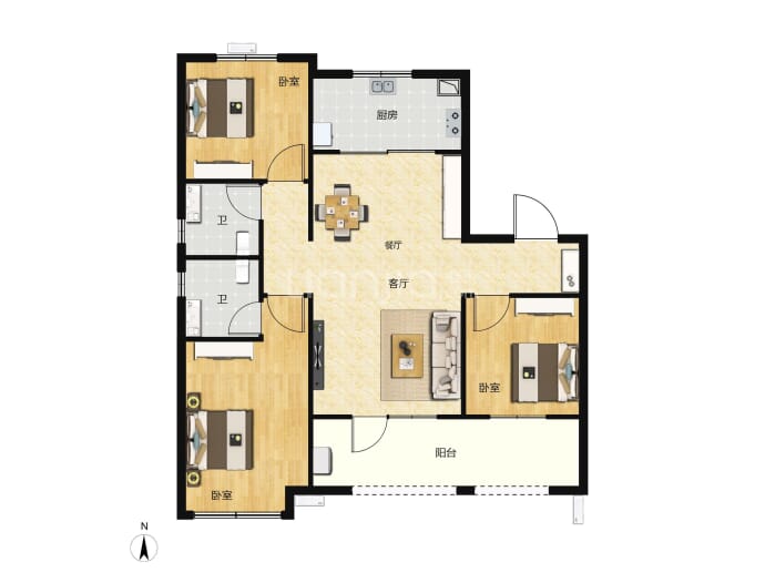 和达·山语城--建面 119m²