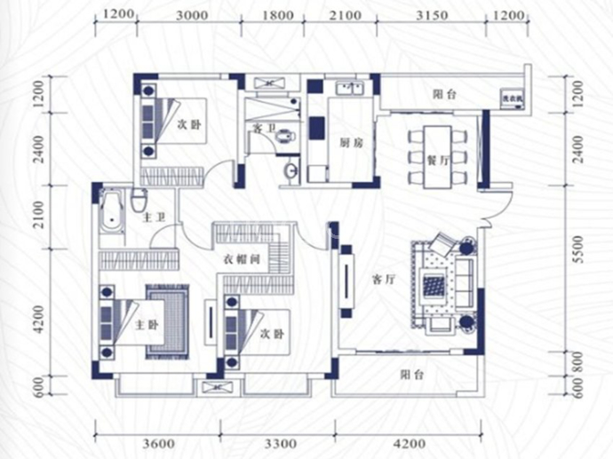 中铁逸都国际--建面 120m²