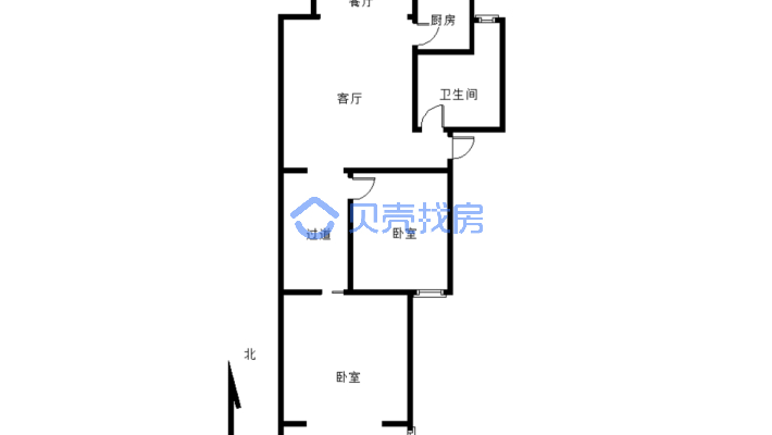 ： 此房满五唯一 自住干净 即买即住 装修中等-户型图