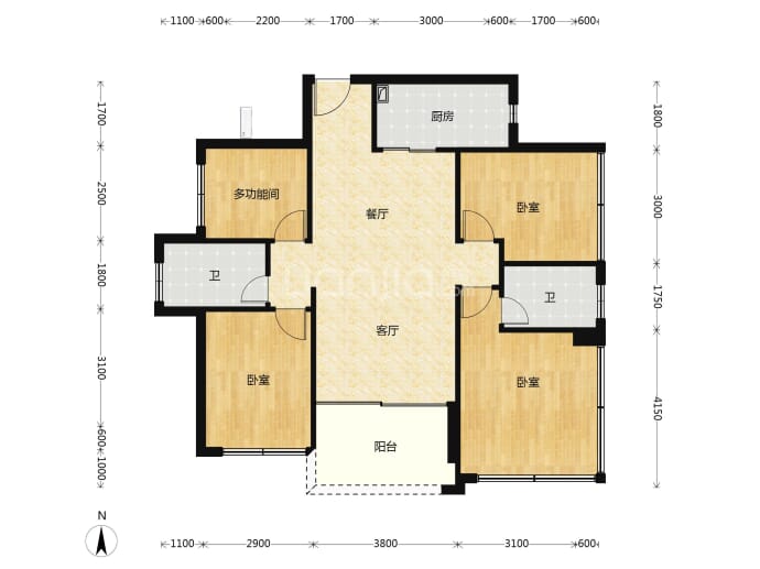 鸿荣源尚云--建面 109m²