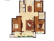 万德福园3室2厅2卫户型图