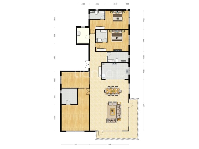 北京城建玺院--建面 280m²