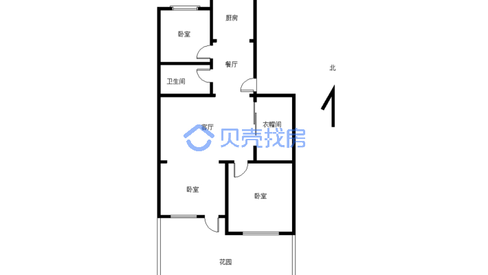 富河国际C区 小洋房 带花园 公摊小 无遮挡-户型图