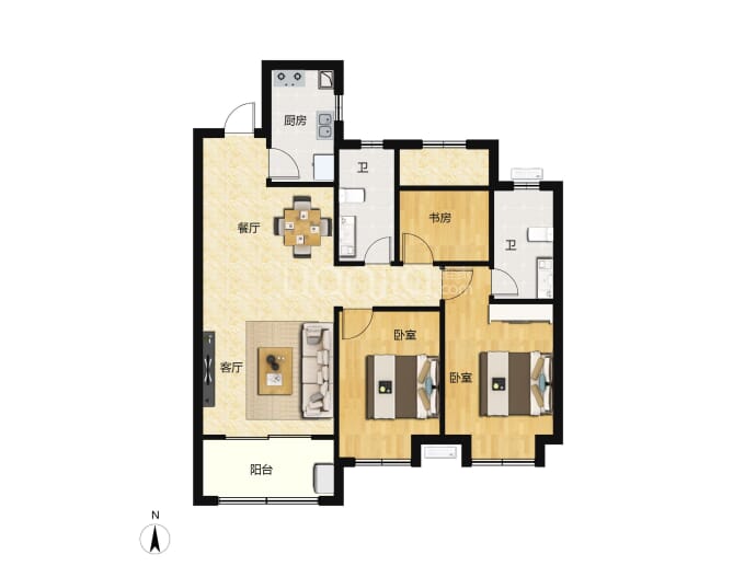 华新时代公园--建面 117m²