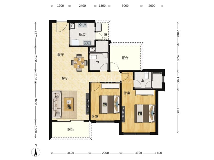 慧湾中心--建面 96m²