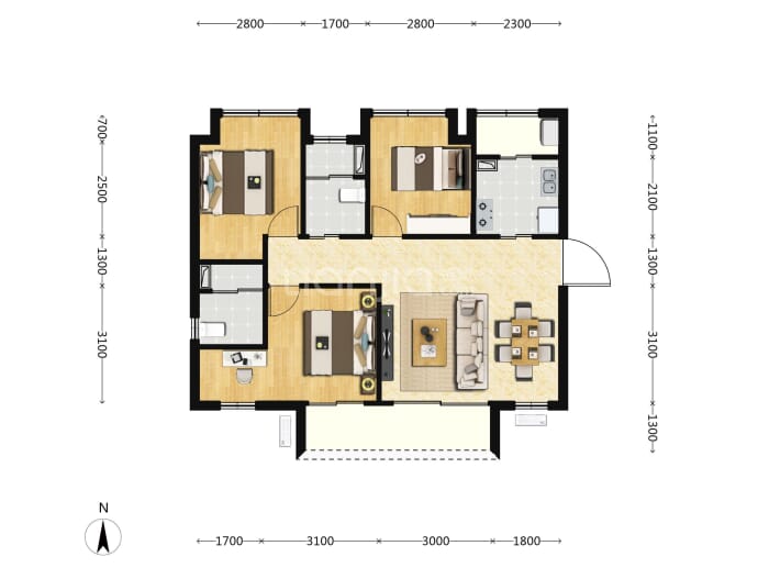 深业和郡--建面 97m²
