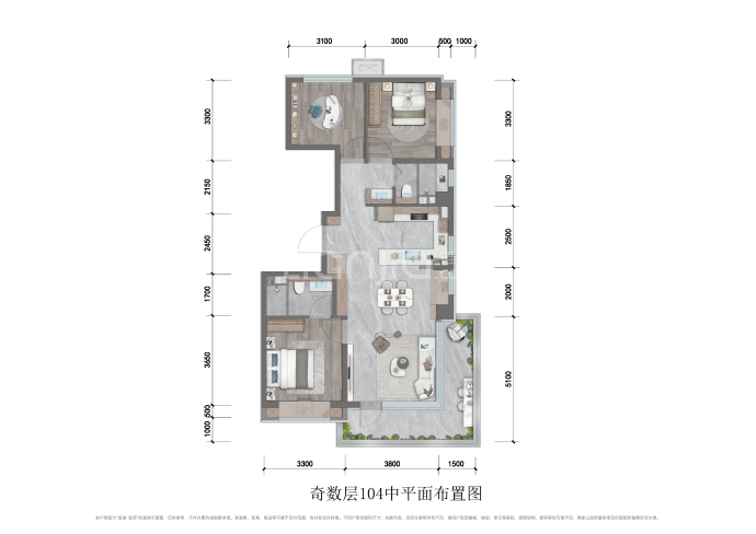 龙湖·观萃--建面 104m²