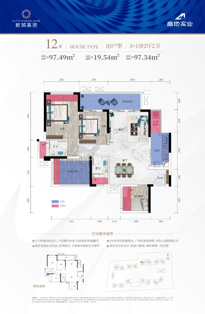 新城高地--建面 97.49m²