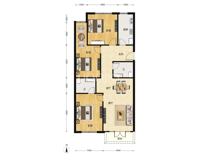 馥郁苑二期--建面 132m²