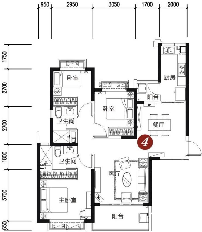 恒大未来城--建面 122.21m²