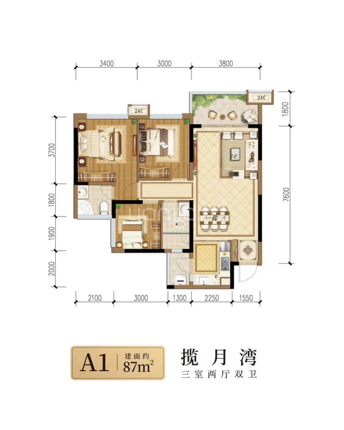 邦泰·天著--建面 87m²