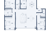 银河湾4室2厅3卫户型图