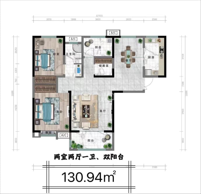 金凤雅苑--建面 130.94m²