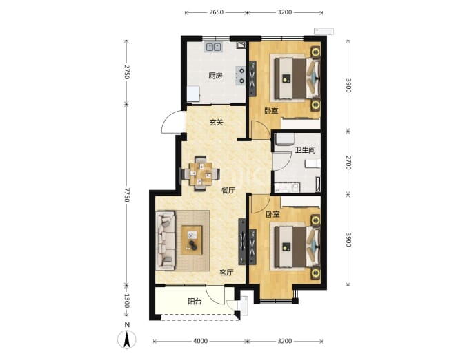 华强城--建面 87m²