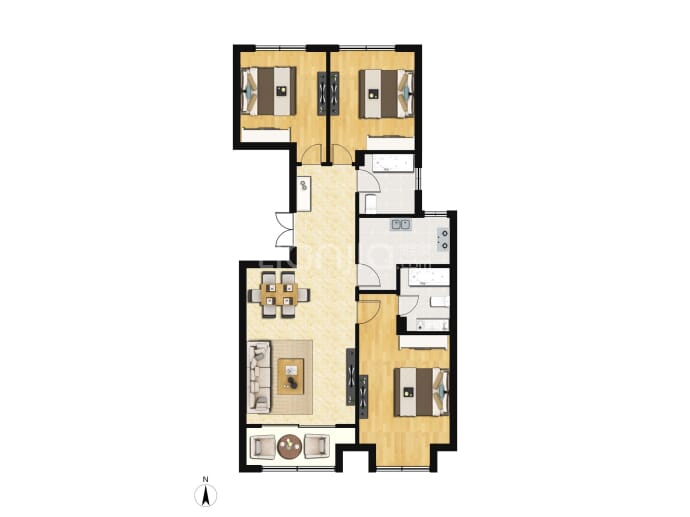 京都花园--建面 129.61m²