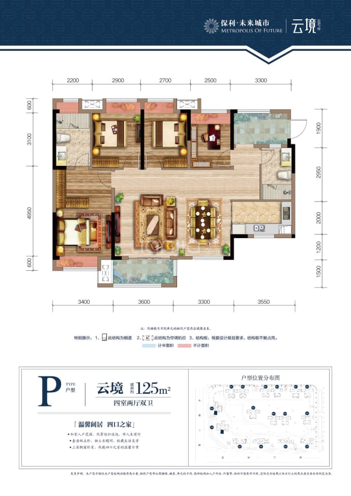 保利未来城市二街区--建面 125m²