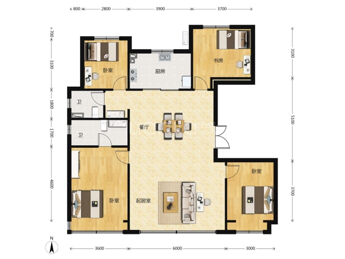 保利锦上一期--建面 155m²