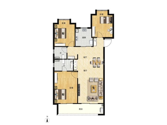 万科公园5号--建面 123m²