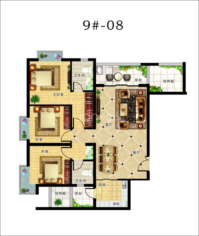 汉南领秀--建面 115.58m²