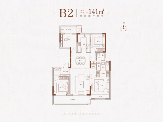 星联揽月湾--建面 141m²