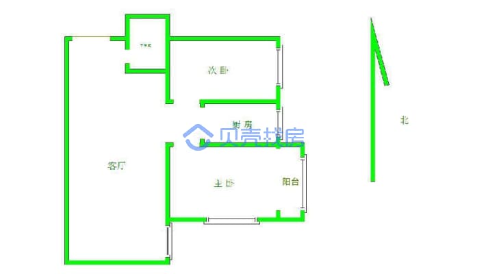 佳和家园 2室2厅 南-户型图