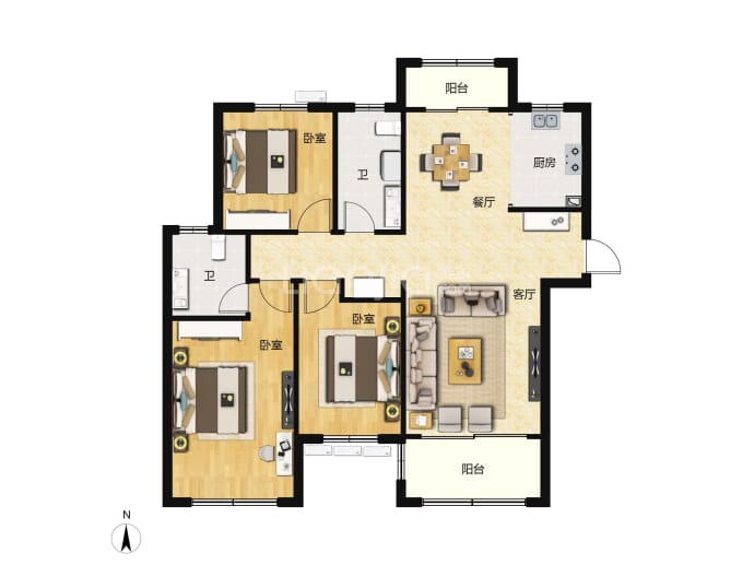 雅园--建面 132.84m²