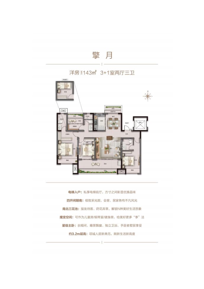 正商吉祥府4室2厅3卫户型图