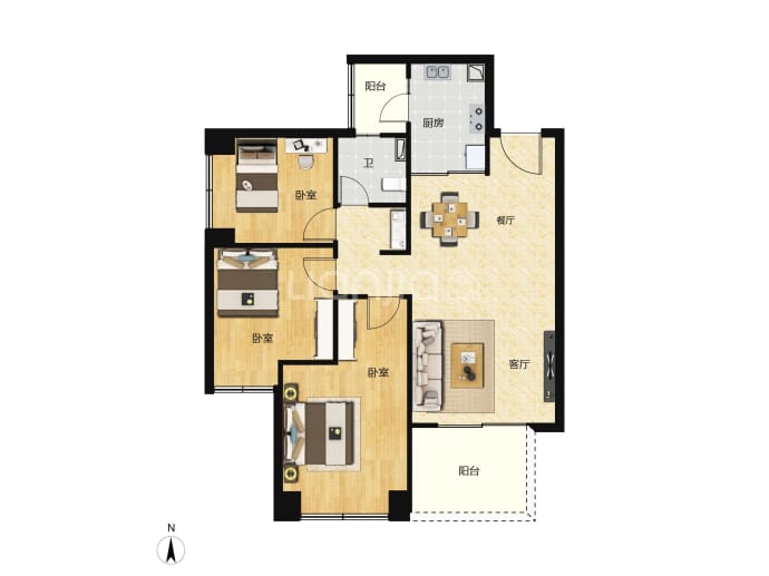 凌云华府--建面 95m²