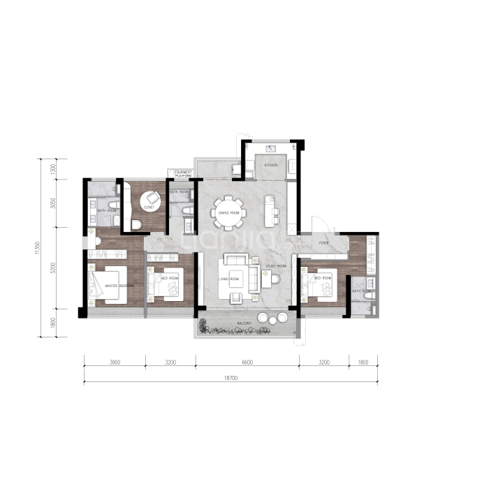 电建都汇府--建面 190m²