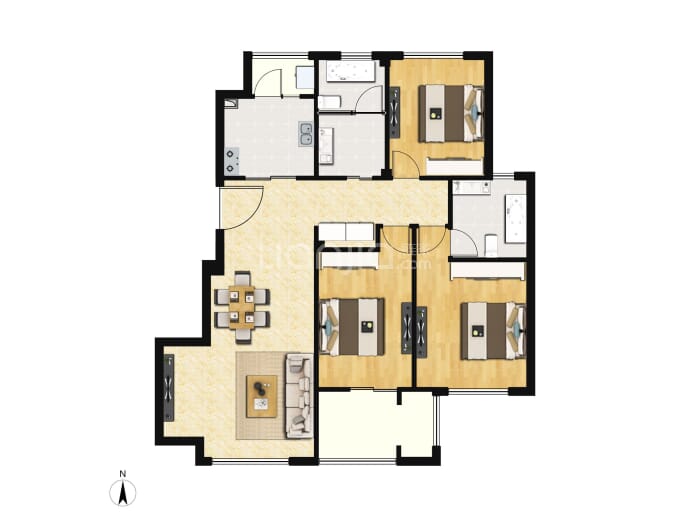 英伦小镇--建面 108.07m²