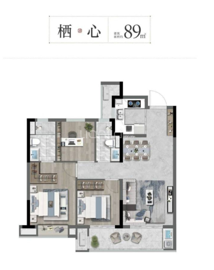 创融润园--建面 89m²