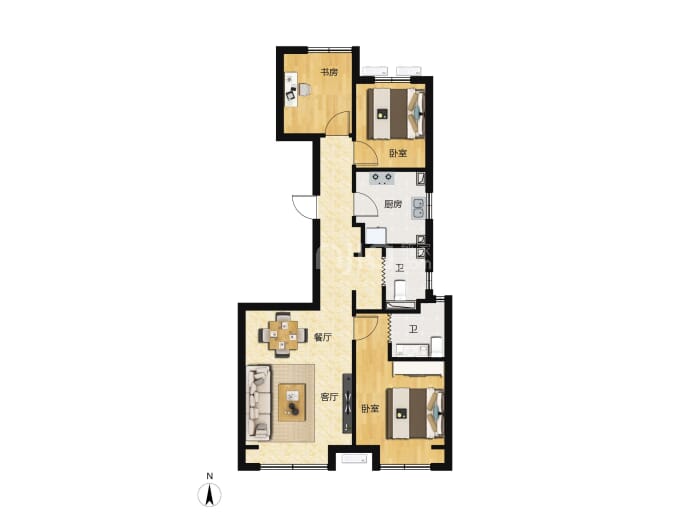 中铁兴创逸境--建面 89m²