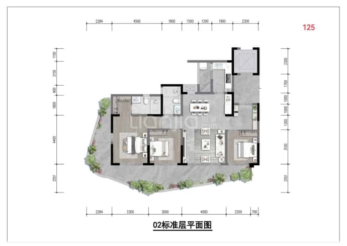 仁城澜峰--建面 125m²