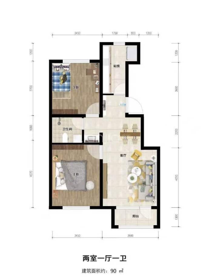 香锦园--建面 90m²