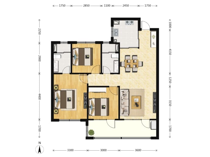 青铁鼎峰·云上观澜--建面 110m²